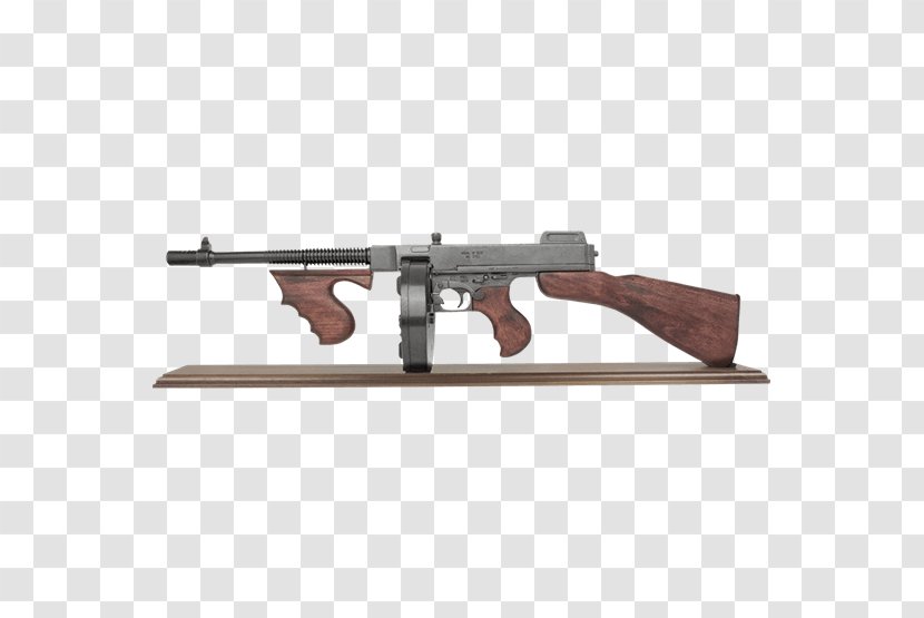 Thompson Submachine Gun Firearm Weapon - Silhouette Transparent PNG