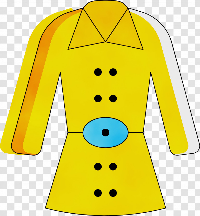 Yellow Clothing Sleeve Outerwear Transparent PNG