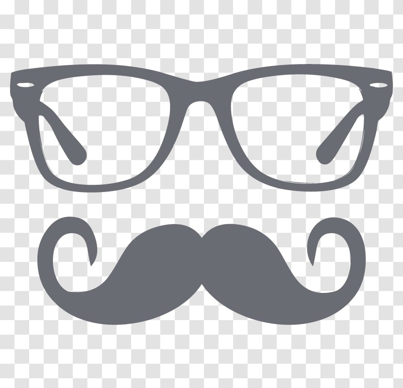 Handlebar Moustache Fashion Glasses Clip Art - Drawing Transparent PNG