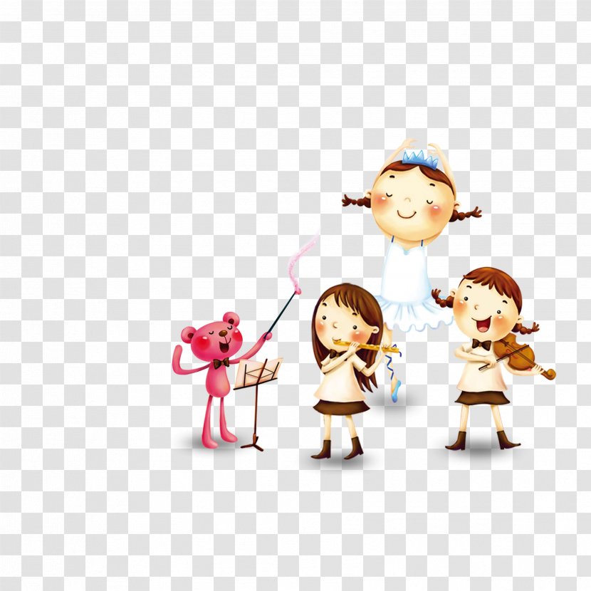 Childrens Day Cartoon - Watercolor - Hand-painted Band Transparent PNG