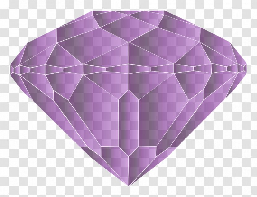 Amethyst Gemstone Crystal Diamond Clip Art - Purple Transparent PNG