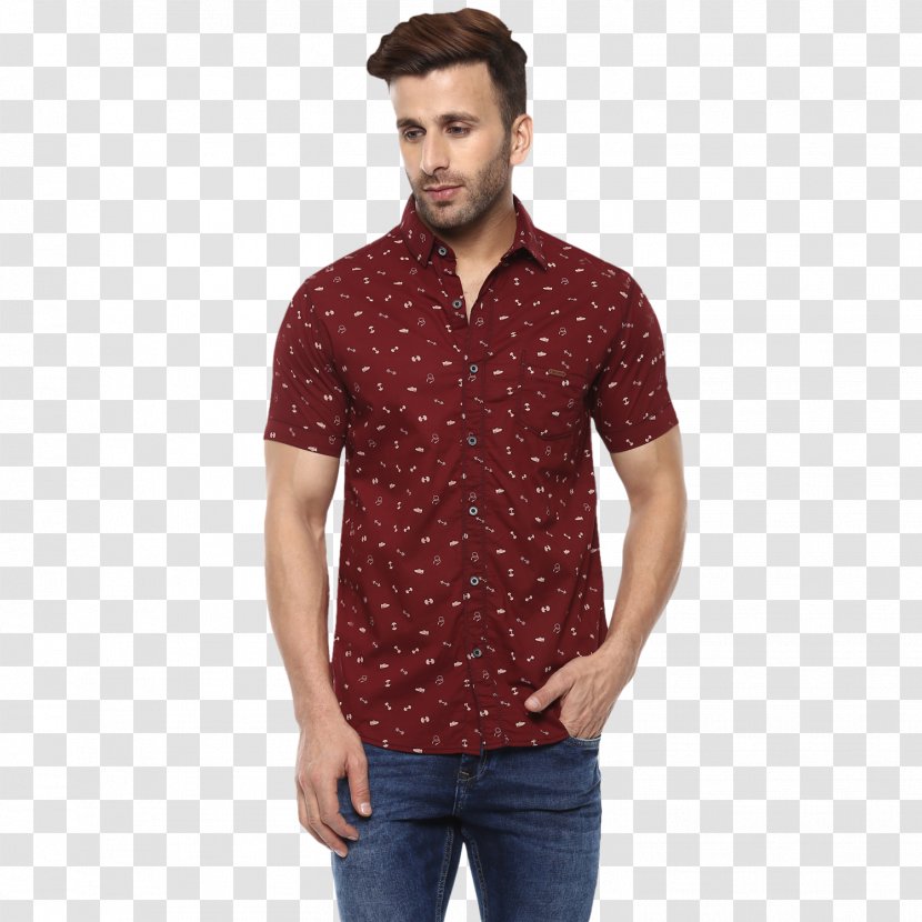 Sleeve T-shirt Polo Shirt Collar - Plaid Transparent PNG