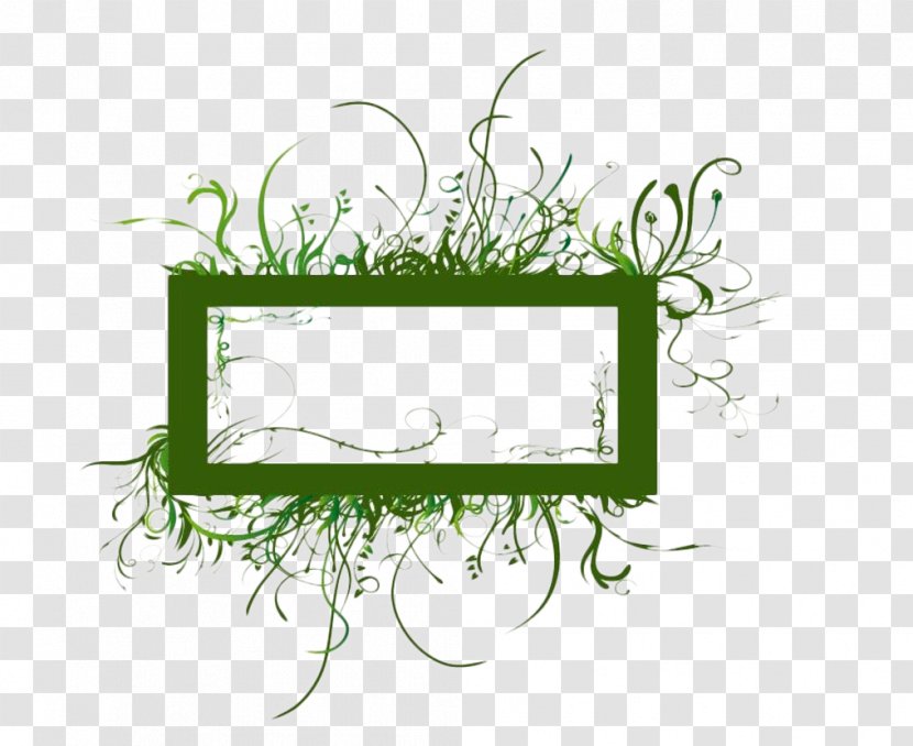 Green Picture Frame - Art - Leaf Free Button Material Transparent PNG