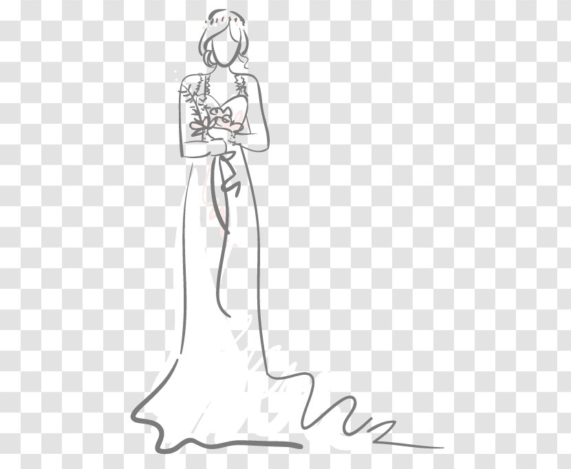 Wedding Dress Bride - Heart Transparent PNG