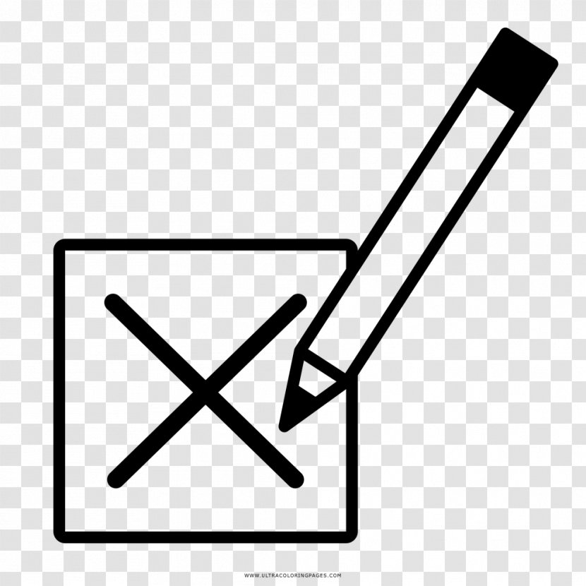 Voting Drawing Ballot Box Election Suffrage - Black - Emoji Para Colorear Transparent PNG