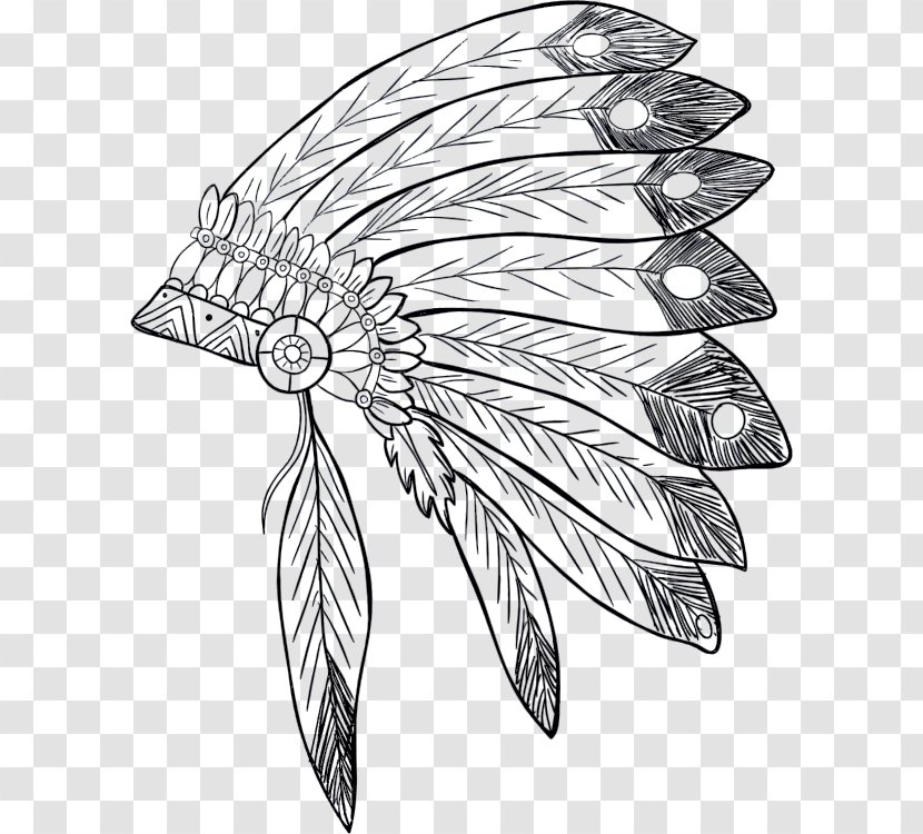 War Bonnet Indigenous Peoples Of The Americas Native Americans In United States Drawing Tribal Chief - Flowering Plant Transparent PNG