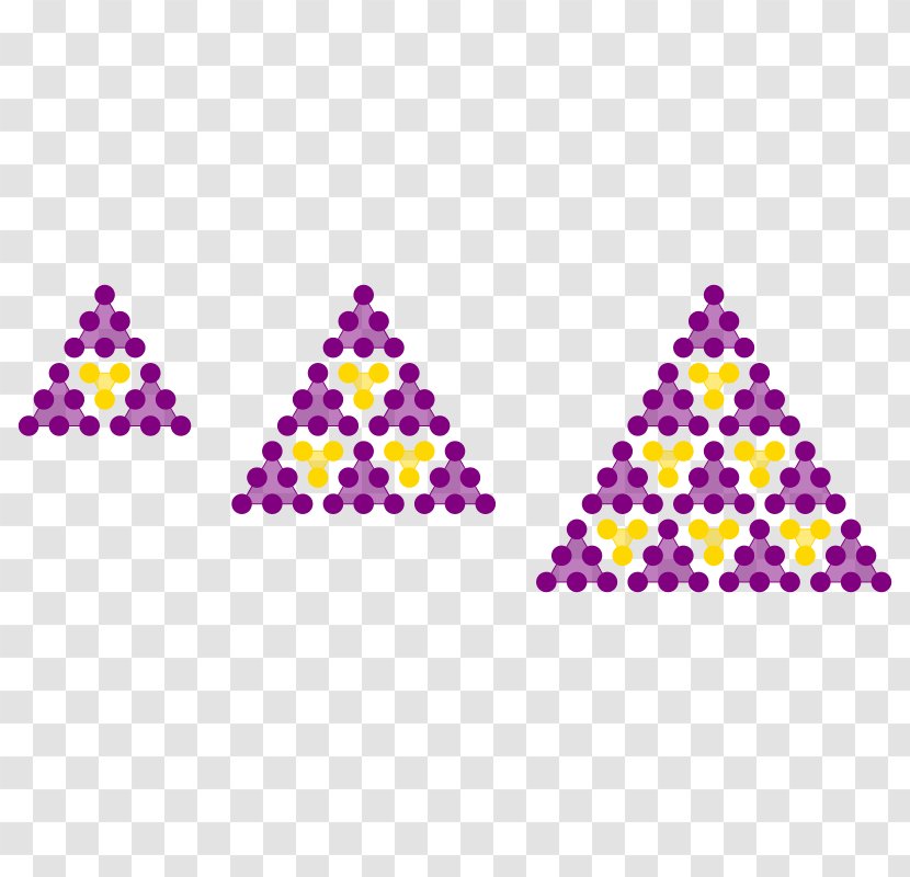 Triangle Triangular Number Mathematics Square - Violet Transparent PNG