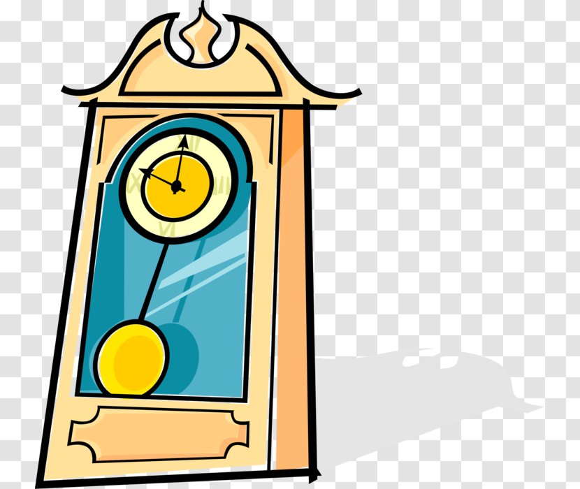 Clip Art Vector Graphics Illustration Image Floor & Grandfather Clocks - Yellow - Clock Transparent PNG