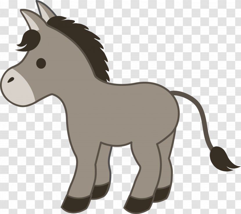 Donkey Drawing Cartoon Clip Art - Neck Transparent PNG