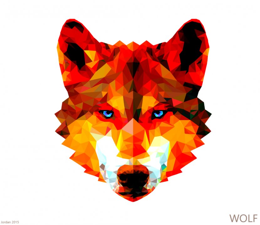 T-shirt Gray Wolf Low Poly Art - Tshirt Transparent PNG