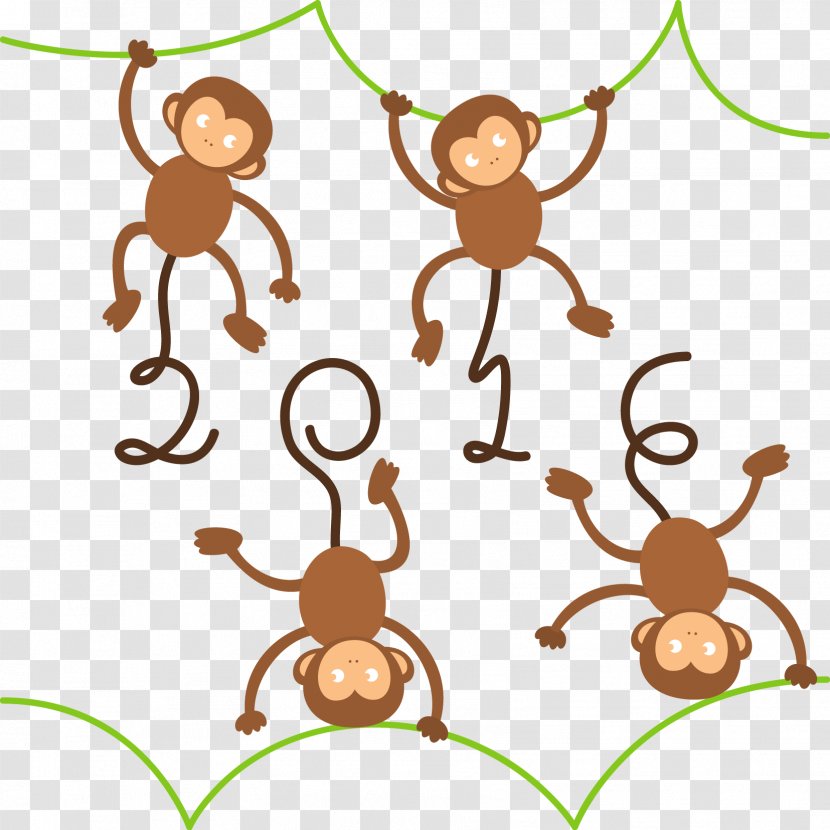 Monkey Clip Art - Chinese New Year - 2016 Cartoon Transparent PNG
