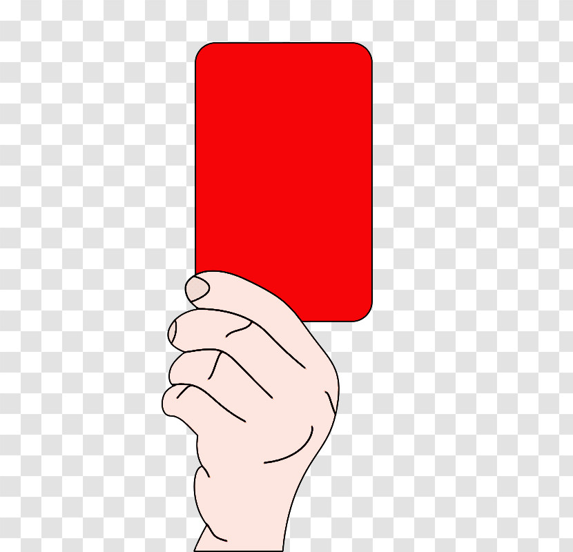 Penalty Card Red Finger Hand Thumb Transparent PNG