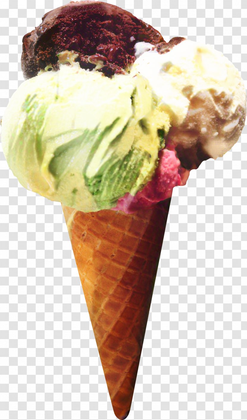 Ice Cream Cone Background - Neapolitan - Vanilla Transparent PNG