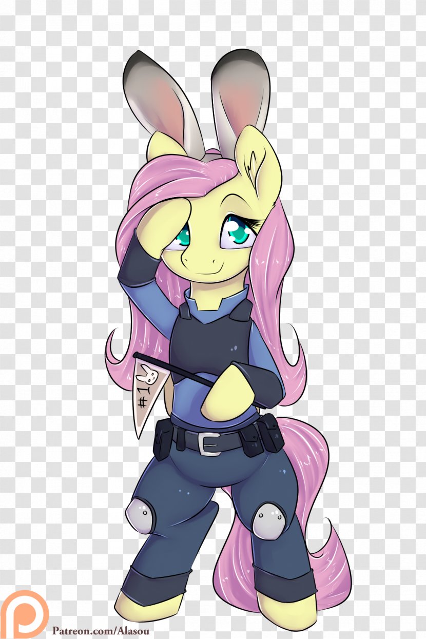 Rabbit Lt. Judy Hopps Pony DeviantArt Drawing - Mythical Creature - Forever Blume Transparent PNG