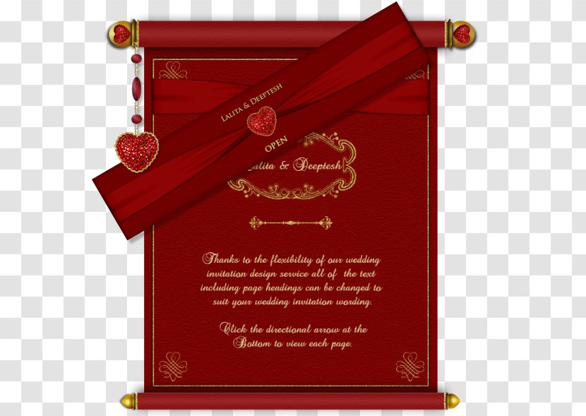 Wedding Invitation Paper Hindu Marriage - Template Transparent PNG