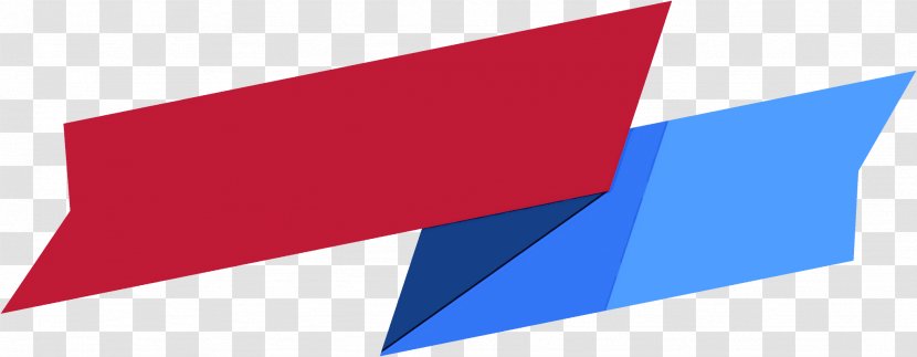 Blue Red Line Material Property Flag - Electric - Rectangle Transparent PNG
