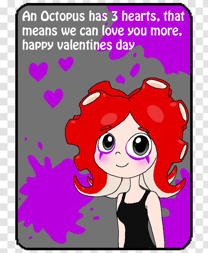 Splatoon 2 Valentine's Day Nintendo - Watercolor - Octopus Transparent PNG