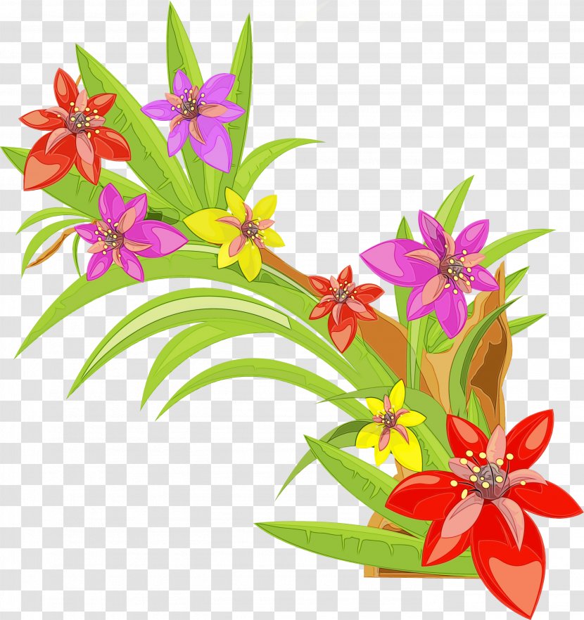 Lily Flower Cartoon - Flowerpot - Cattleya Wildflower Transparent PNG