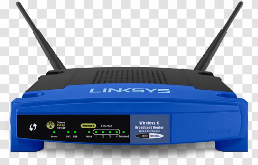 Linksys WRT54G Series Wireless Router WRT54GL Routers - Frame - Broadband Transparent PNG