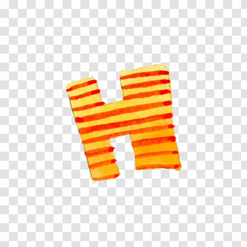 Letter Case H Yellow - K - Orange Stripe Letters Transparent PNG
