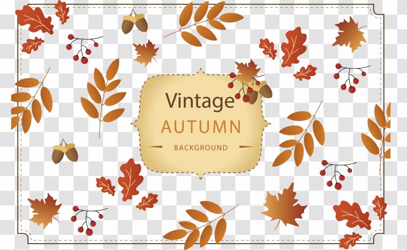 Autumn Post Cards Vintage Clothing - Beautiful Postcard Transparent PNG