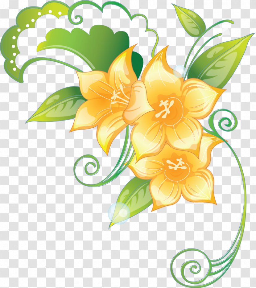 Flower Drawing Clip Art - Doodle - Green Floral Transparent PNG