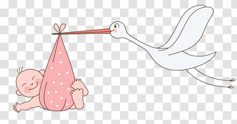 White Stork Infant Child Diaper Clip Art - Watercolor Transparent PNG