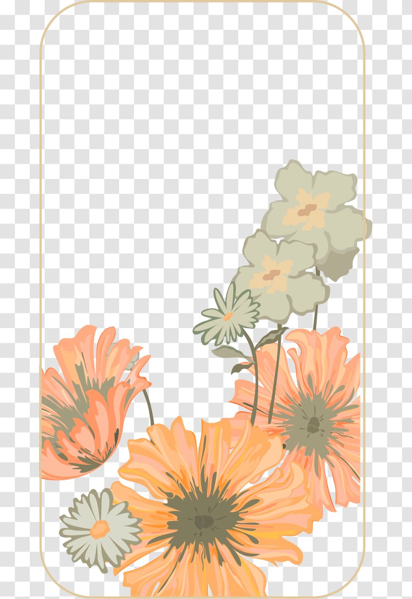 Floral Design Transvaal Daisy Common Sunflower Pattern - Phone Case Posters Vector Elements Transparent PNG