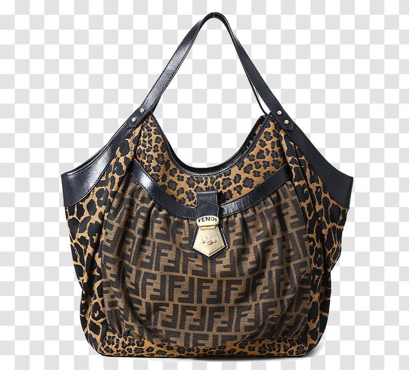 Tote Bag Canvas - Hobo - Fendi Brown Leopard Shoulder Transparent PNG
