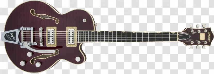 Gretsch 6120 Semi-acoustic Guitar Electric - Brian Setzer - Flame Tiger Transparent PNG