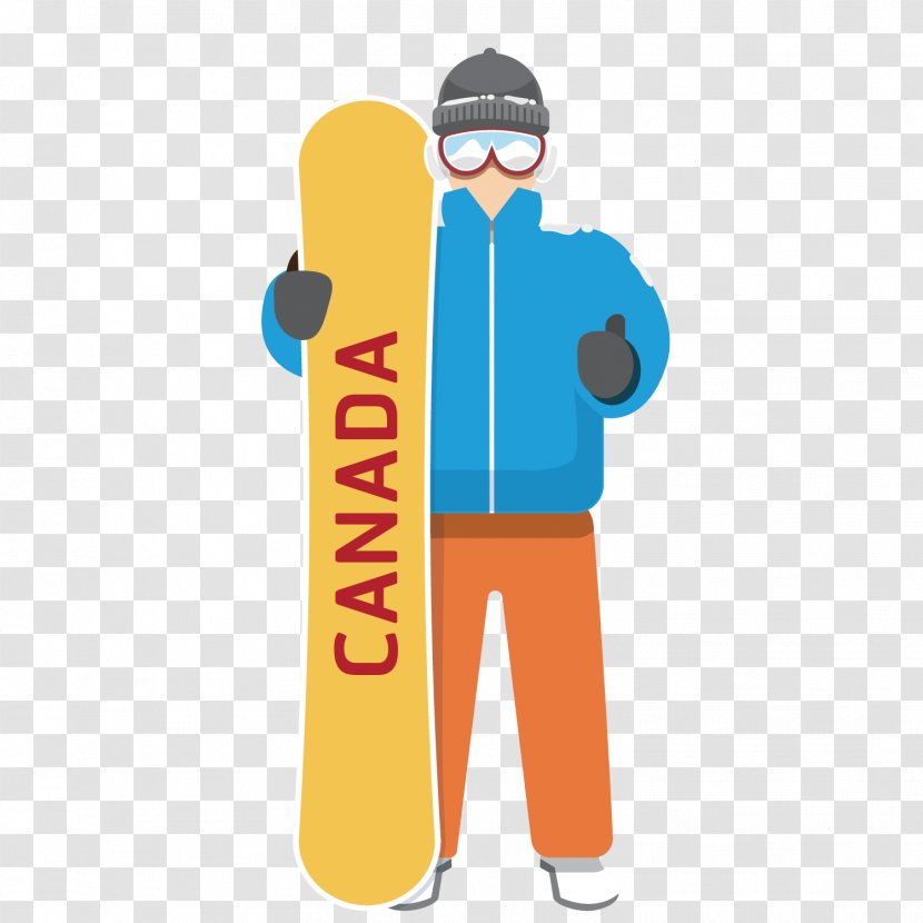 Skiing Snowman Illustration - Logo - Vector Material Pattern Outbound Travel Transparent PNG