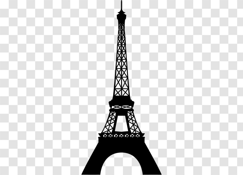 Eiffel Tower Landmark Clip Art - Black And White - Torre Origami Transparent PNG