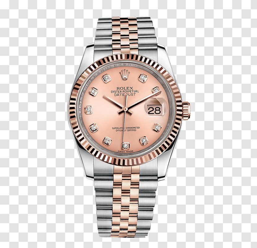 Rolex Datejust Watch Colored Gold - Steel - Rose Male Transparent PNG