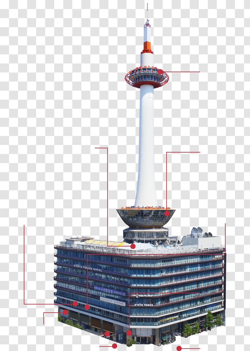 Kyoto Tower Observation Landmark Kyōto Station - Bathhouse Transparent PNG