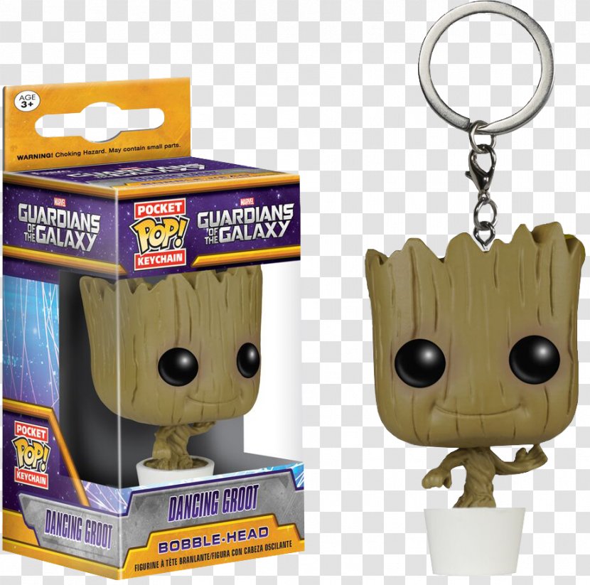 Baby Groot Rocket Raccoon Funko Key Chains - Bobblehead - House Keychain Transparent PNG