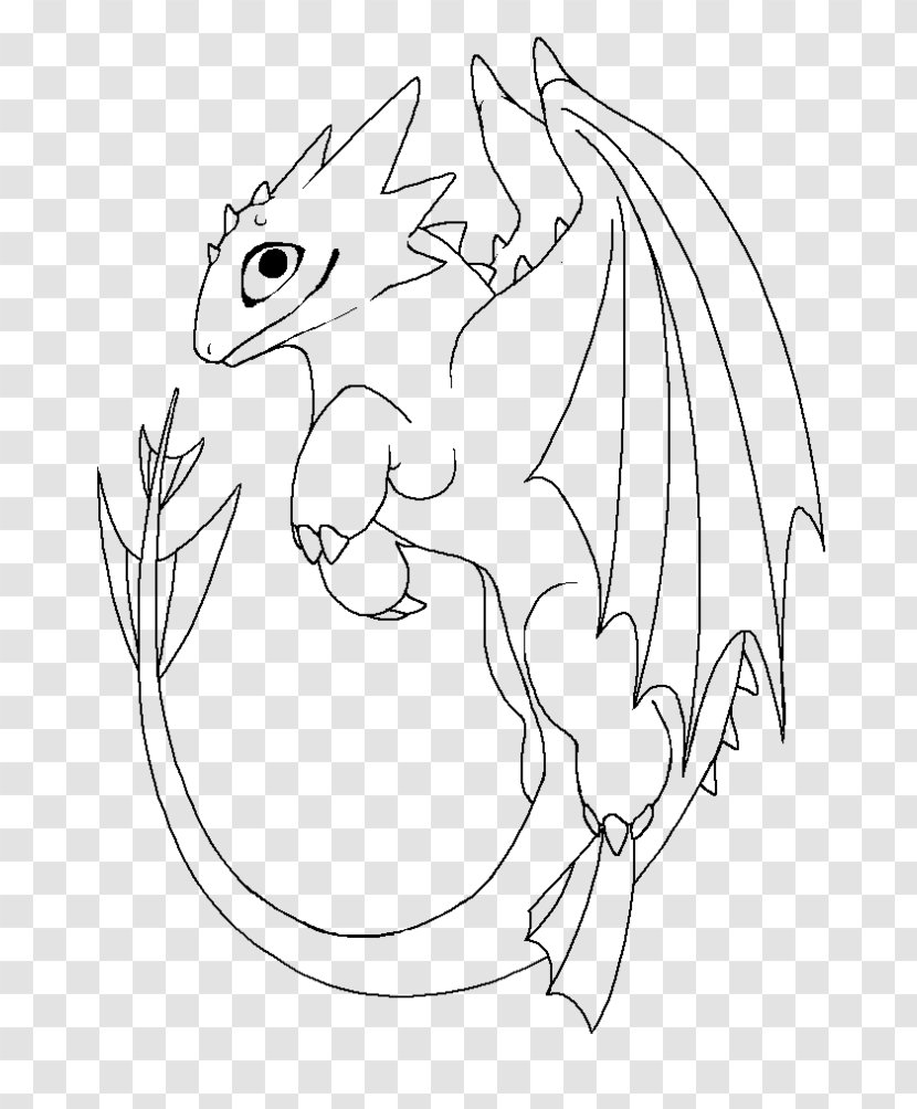 Line Art How To Train Your Dragon Drawing - Baby Lineart Transparent PNG