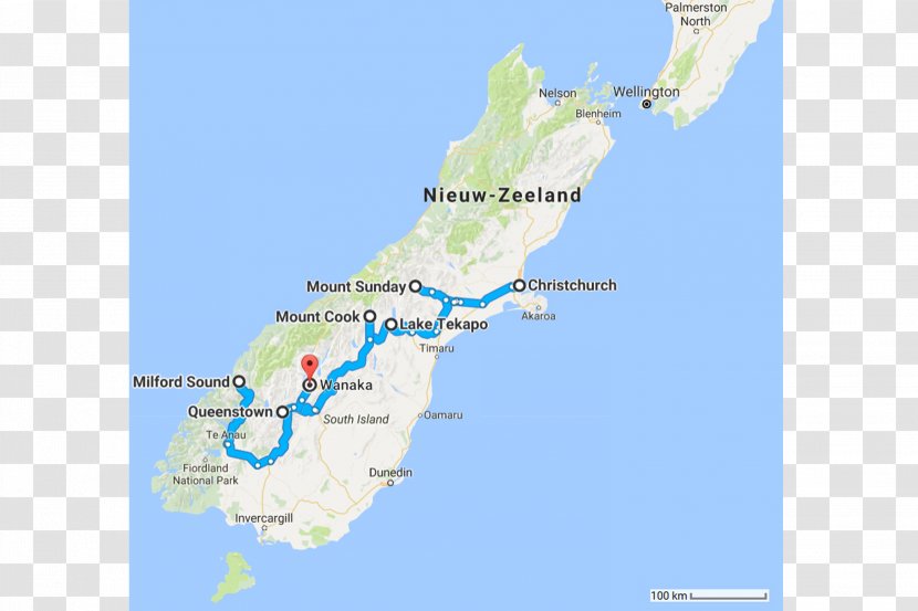 Travel Backpacker Hostel Queenstown Road Trip Taupo - Diagram - Map Of New Zealand Transparent PNG