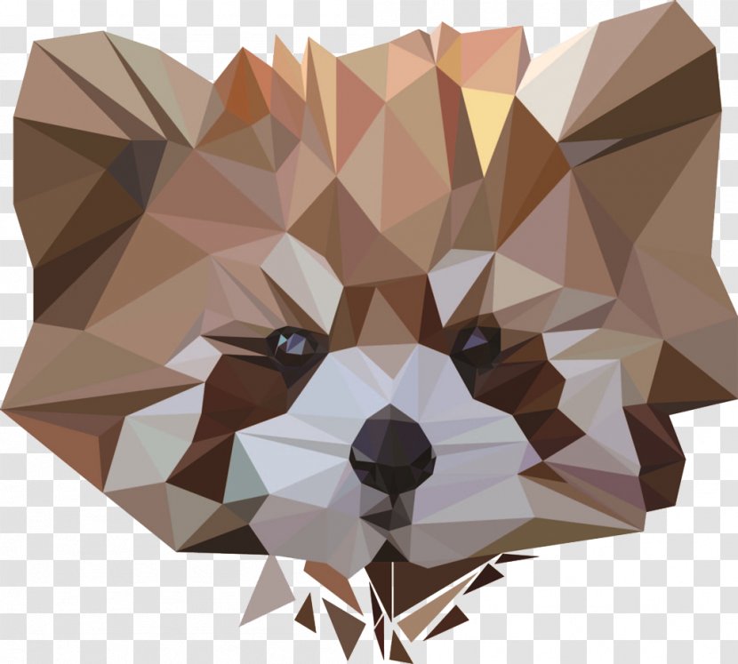 Giant Panda Bear Polygon Art - Flower - Cute Transparent PNG