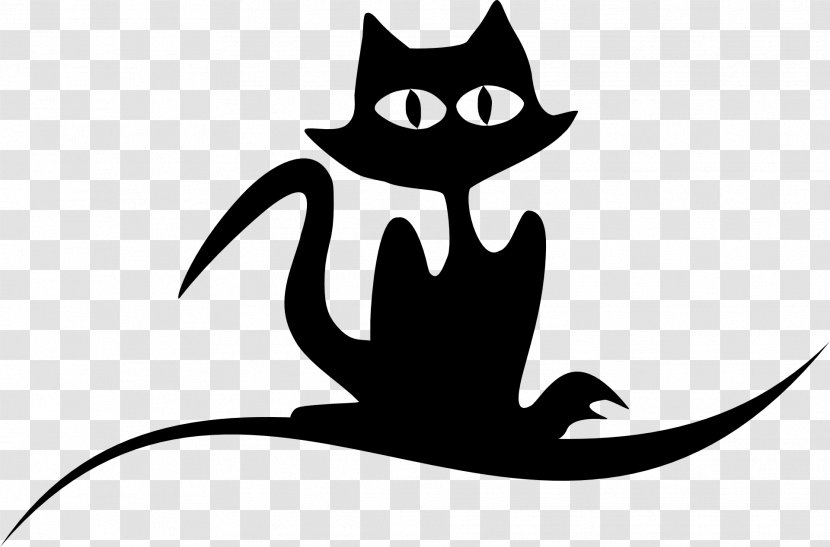 Cat Silhouette Drawing Clip Art - Small To Medium Sized Cats Transparent PNG