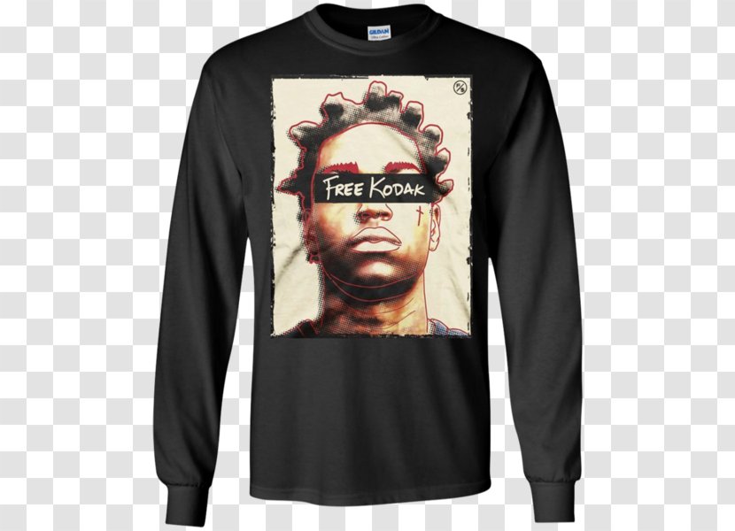 Long-sleeved T-shirt Hoodie - Kodak Black Transparent PNG