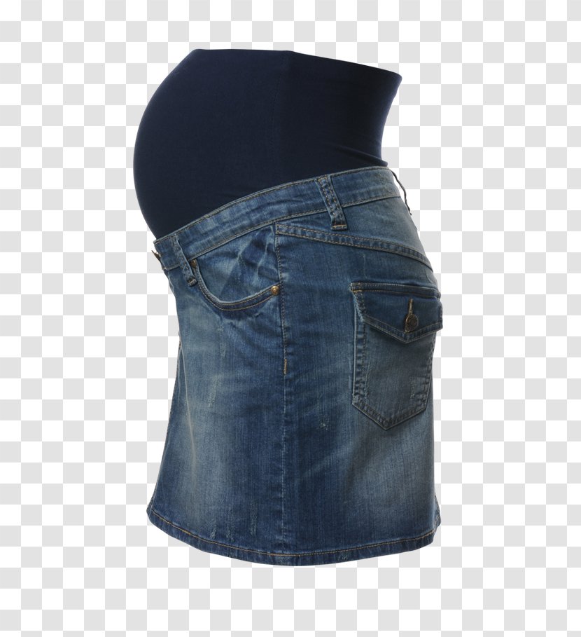 Denim Jeans Waist - Medium Length Skirt Transparent PNG