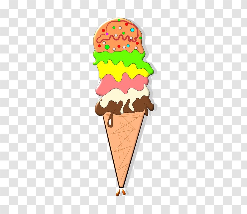 Ice Cream Cone Chocolate Fast Food Clip Art - Dairy Product - Color Transparent PNG