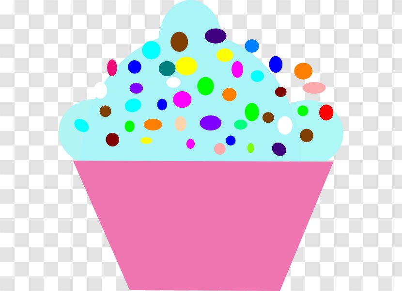 Cupcake Frosting & Icing Birthday Cake Clip Art - Sprinkles - Polka Clipart Transparent PNG