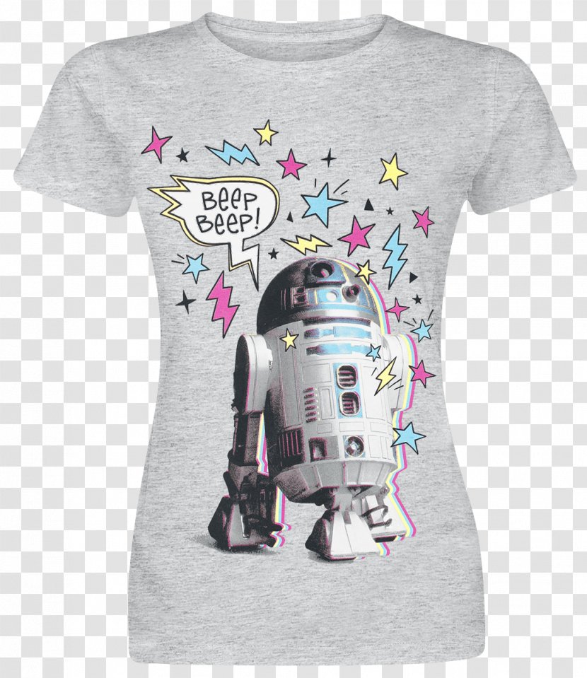 T-shirt R2-D2 Chewbacca Star Wars Anakin Skywalker - Top Transparent PNG