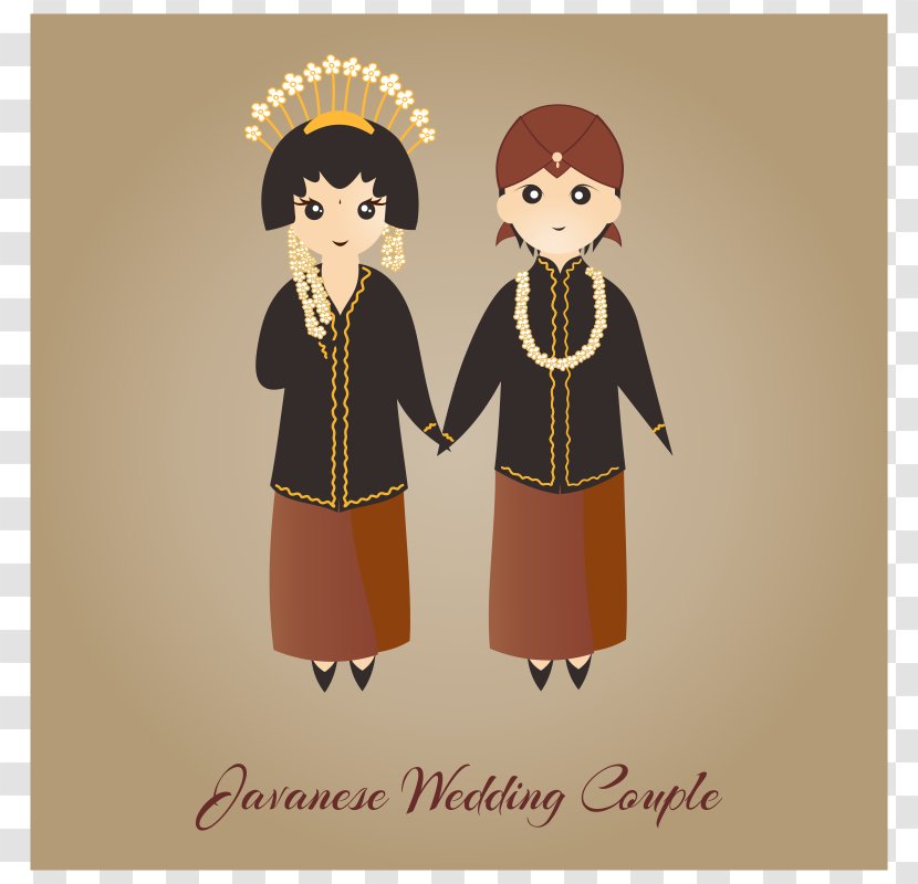 Indonesia Javanese People Illustration - Cartoon - Indonesian Traditional Wedding Transparent PNG