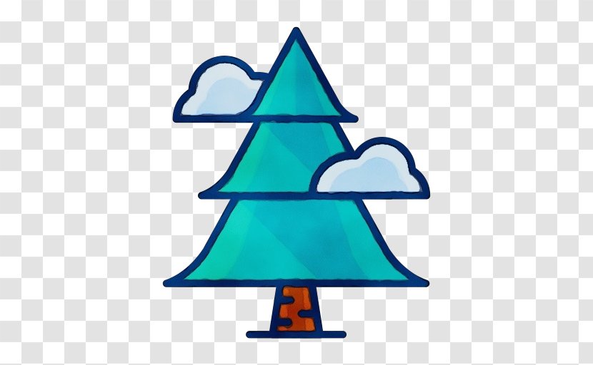 Christmas Tree - Cone - Electric Blue Decoration Transparent PNG