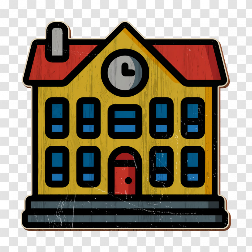 City Life Icon School Icon Transparent PNG