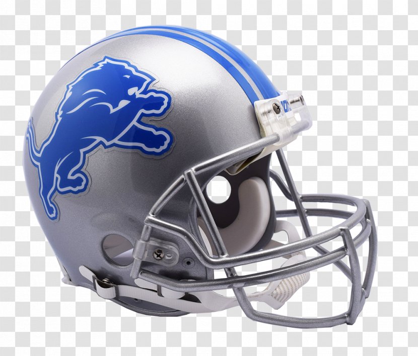 Detroit Lions NFL American Football Helmets Riddell - Helmet Transparent PNG