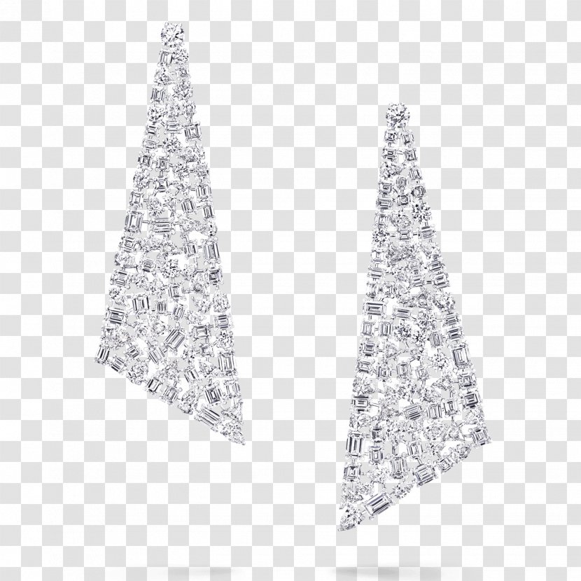 Earring Jewellery Graff Diamonds - Gemstone - Diamond Triangular Pieces Transparent PNG