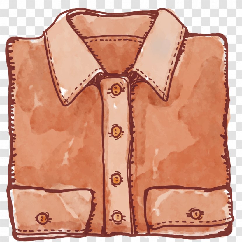 Shirt Clothing Formal Wear - Brown - Vector Men's Dress Shirts Transparent PNG